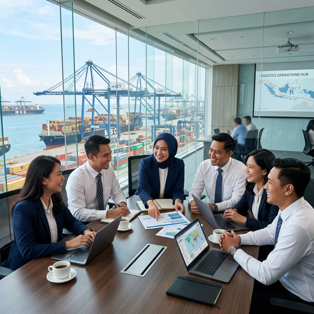 Tim PT. TOP Cargo dalam rapat strategi